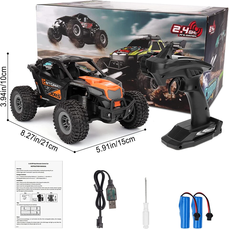 image 1 of 2.4GHz 4WD Remote Control Car – High-Speed Off-Road RC Drift Buggy with LED Lights | All-Terrain Hobby Electric Vehicle Toy for Kids