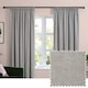 image 1 of Furn Soft Chenille Blackout Pencil Pleat Curtain Pair, 117cm width x 183cm drop | Silver | Silver | 1