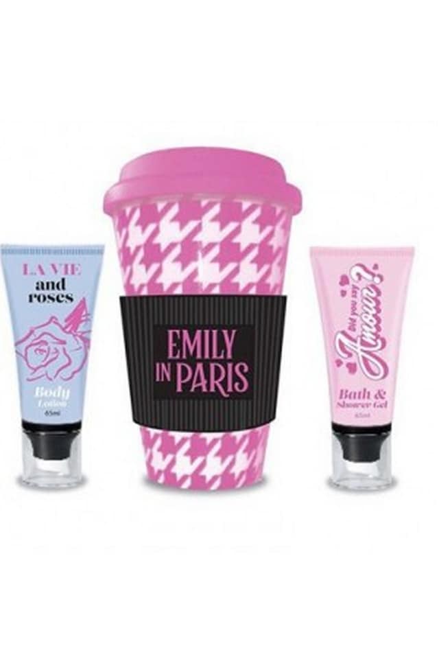 image 1 of Emily in Paris Who Moi Travel Cup Shower Gel 65ml and Body Lotion 65ml