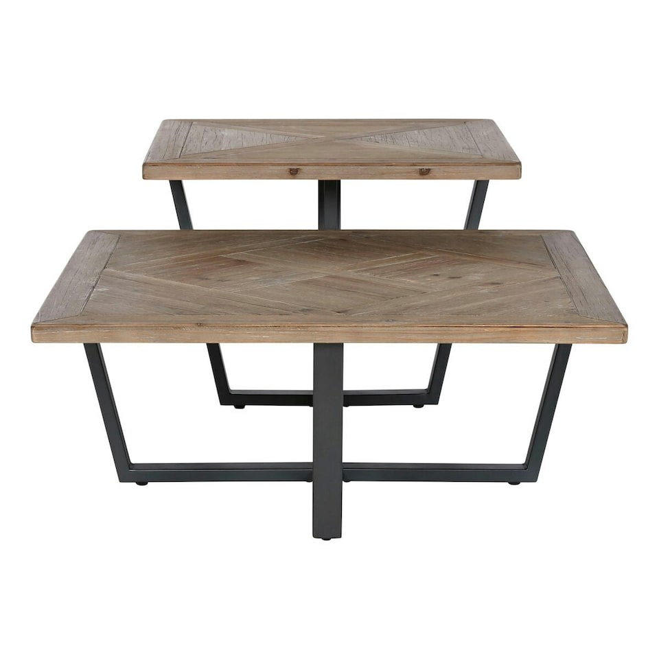 image 1 of Centre Table Home ESPRIT Black Natural Metal Fir wood 118 x 78 x 45 cm N/A