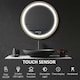image 3 of kleankin Wall Mounted LED Bathroom Mirror with 3 Light Colours Time Display Gold