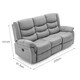image 8 of Seattle 3 Seater Fabric Manual Recliner Sofa (Grey)