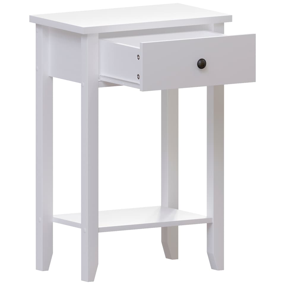 image 1 of Vida Designs Windsor 1 Drawer Console Table With Shelf, White