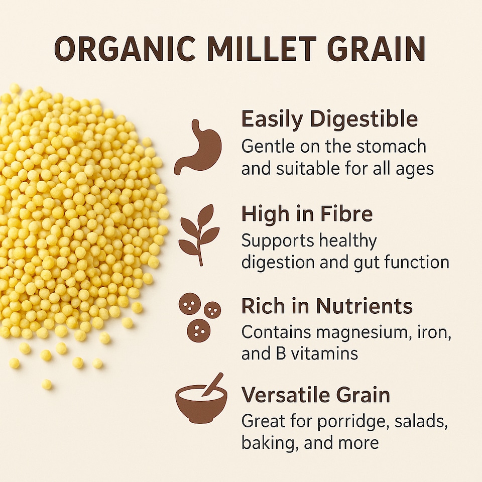 image 1 of Organic Millet Grain 1kg (Sussex Wholefoods) | Multi