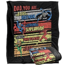 Justice League Hero Dad Blanket - Multicoloured - One Size