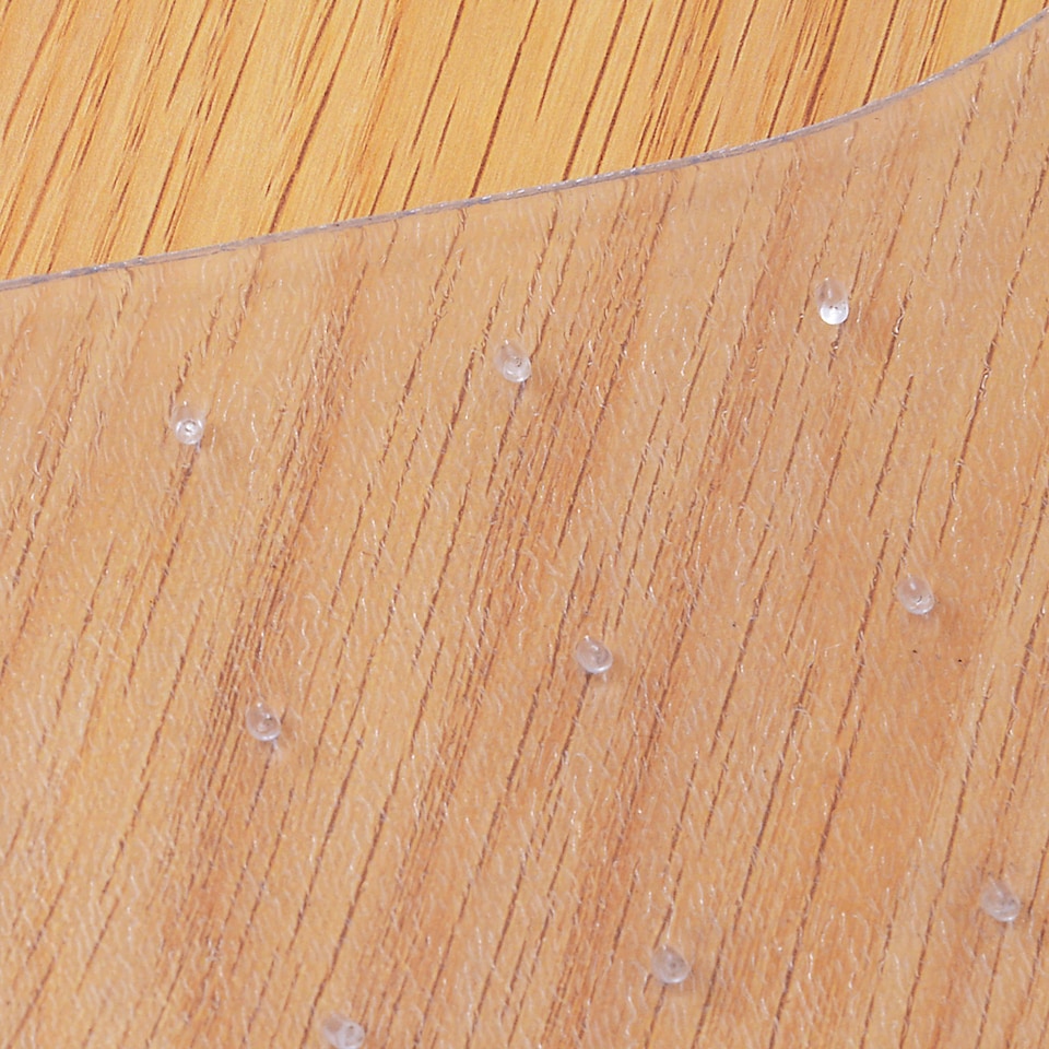 image 1 of HOMCOM Office Carpet Protector Chair Mat Spike Non Slip Studs Frosted | White