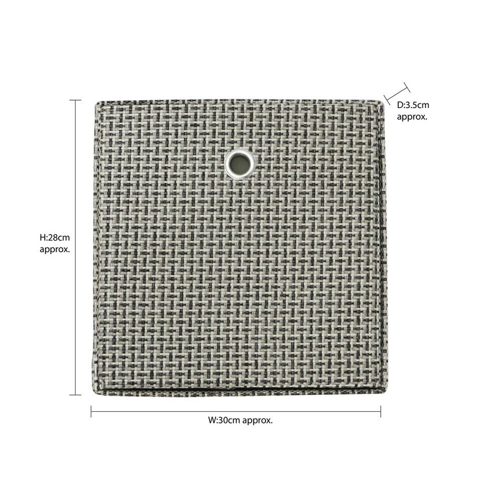 image 1 of JVL Silva Foldable Fabric Storage Box with Lid, Grey Grey