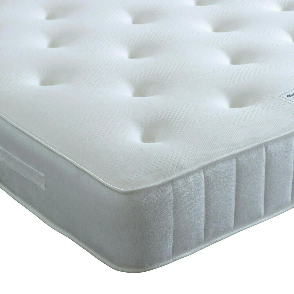 image 1 of Grayson White Wooden Ottoman Bed And Quartz 1000 Pocket Sprung Mattress King Size N/A