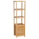 image 6 of HOMCOM 140 cm Storage Unit Freestanding Cabinet w/ 3 Shelves