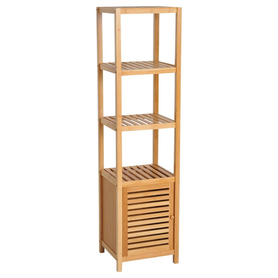 image 1 of HOMCOM 140 cm Storage Unit Freestanding Cabinet w/ 3 Shelves