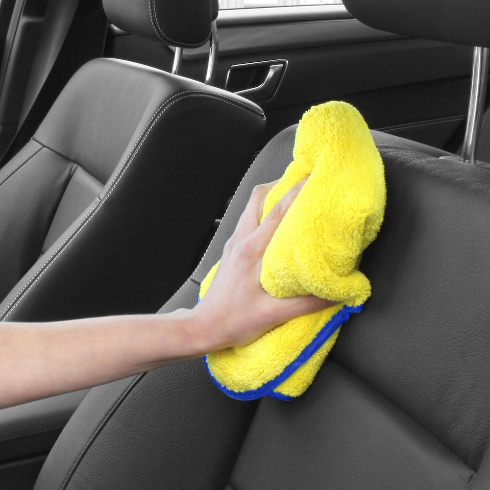 image 1 of Goodyear Large Super Absorbent Car Wash Microfiber Towel Cloth Car Cleaning Yellow