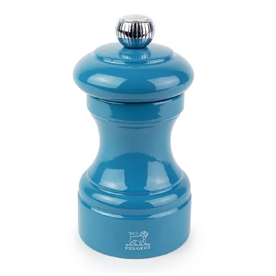 image 1 of Salt and Pepper Mills: 10cm Peugeot Bistrorama Pacific Blue Mill, Pepper