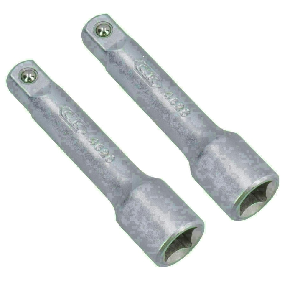 image 1 of 3/8in Drive Socket Ratchet Extension Bar Total Length 3in (75mm) CR-v Steel 2pc