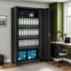 image 10 of Filing Cabinet Blain - 5 height-adjustable shelves, lockable doors Black