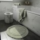 image 2 of Round Bath Mat 100% Cotton - Sage Green