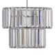 image 2 of Clint - Smoked Acrylic Crystal Two Tier Easy Fit Pendant Shade | Grey | Chrome | Medium | 1