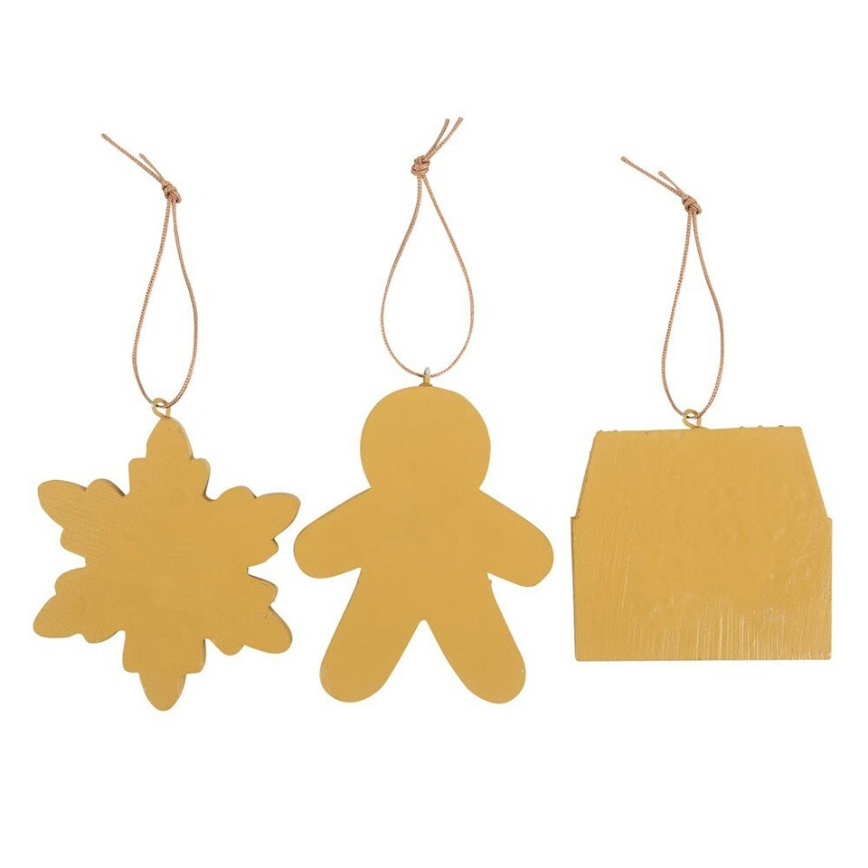 image 1 of Something Different Gingerbread Hanging Decoration (Pack of 3) - Brown - One Size