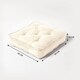 image 2 of Homescapes Cream Faux Suede Armchair Booster Cushion Cream
