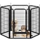 image 1 of Yaheetech 6 Metal Dog Playpen Panels, 68 × 100 cm Black