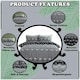 image 2 of Simple Reversible Geo Printed Duvet Cover Set Polycotton Beddings Grey | Double