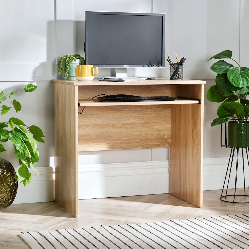 image 1 of Computer Desk PC Laptop Table Home Office Study Workstation | Brown