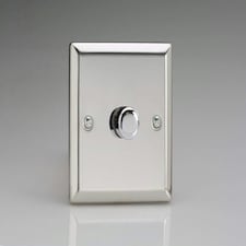 Varilight JCP401 1 x 0-120W Push-On/Off Rotary LED Dimmer Mirror Chrome N/A