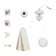 image 3 of ValueLights Nimrod Gloss White Ceiling Fan Light and E27 Globe LED 4W Warm White 2700K Bulb