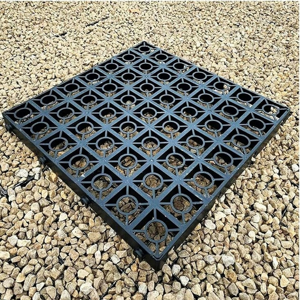 image 1 of 8 x Plastic Paving Driveway Gravel Protecting Turf Grids For Lawns Sheds & Greenhouses Black