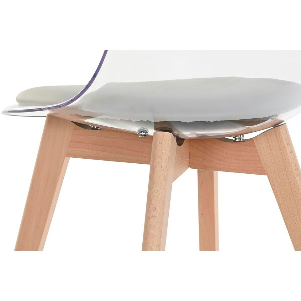 image 1 of Dining Chair DKD Home Decor Grey Wood Polycarbonate 54 x 47 x 81 cm Grey