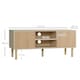 image 7 of HOMCOM TV Stand Cabinet for TVs up to 50" with Sliding Doors, Natural