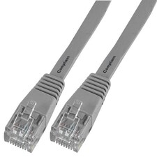 PRO SIGNAL - Flat Cat5e LSOH Ethernet Patch Lead, 10m Grey