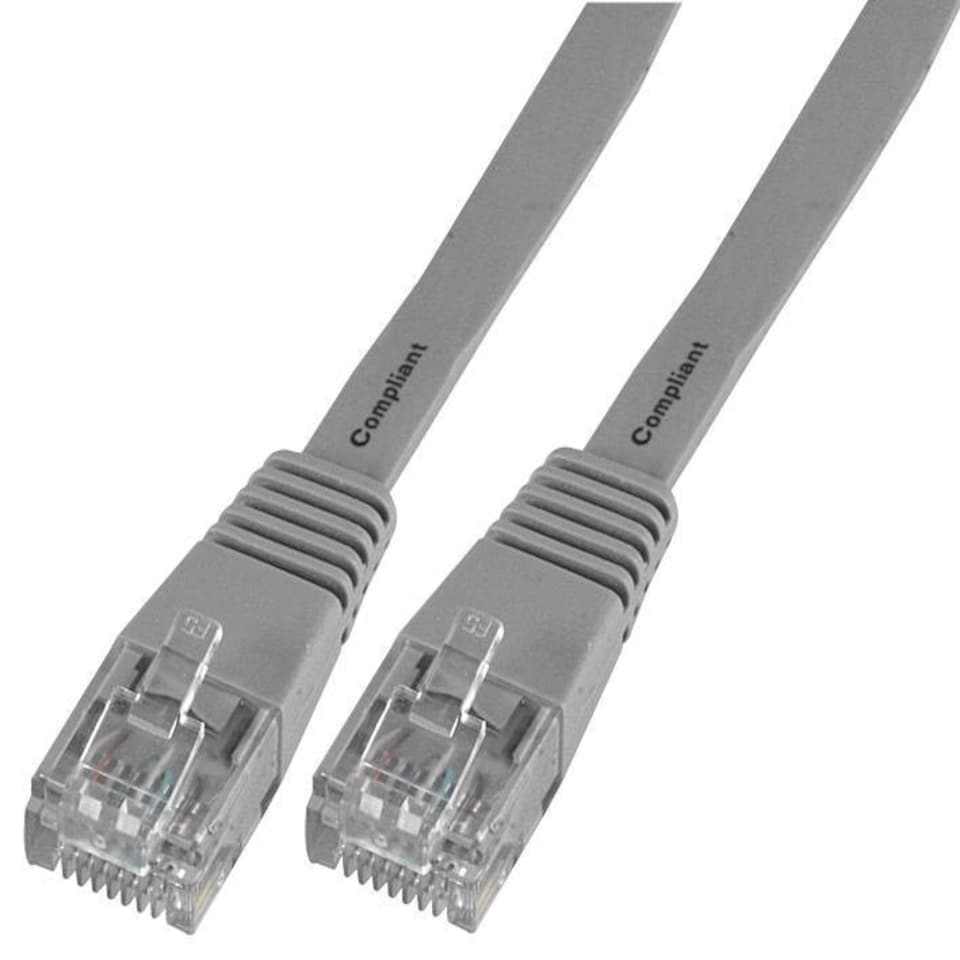 PRO SIGNAL - Flat Cat5e LSOH Ethernet Patch Lead, 10m Grey