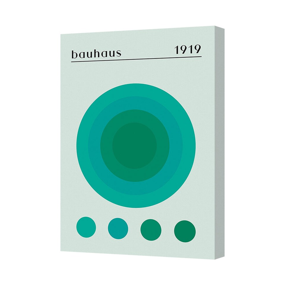 Bauhaus 1919 Abstract Circle Canvas Art Print Geometric Poster - Tesco ...