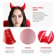 image 2 of Devil Costume Set - Red Horns, Wings, Tights & Skirt | Red | One Size