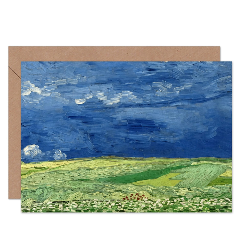 image 1 of Van Gogh Wheatfield Under Thunderclouds Art Card