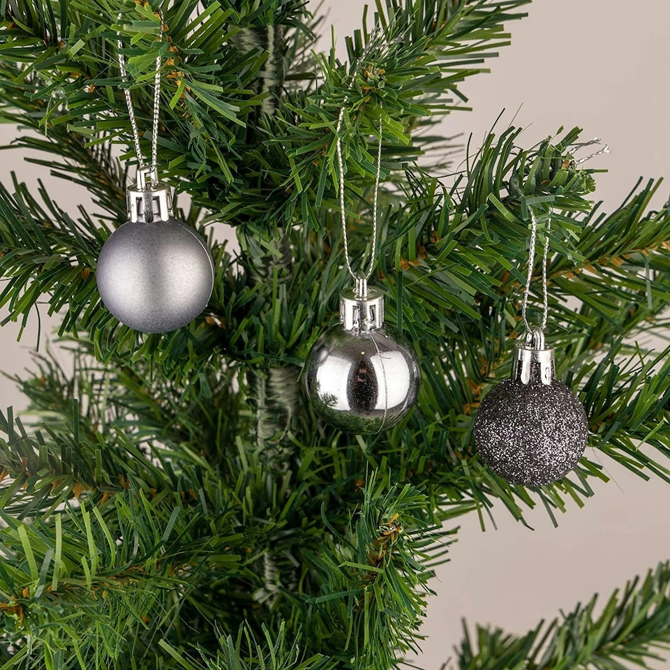image 1 of Baubles Dark Grey 3cm, 24pcs Set