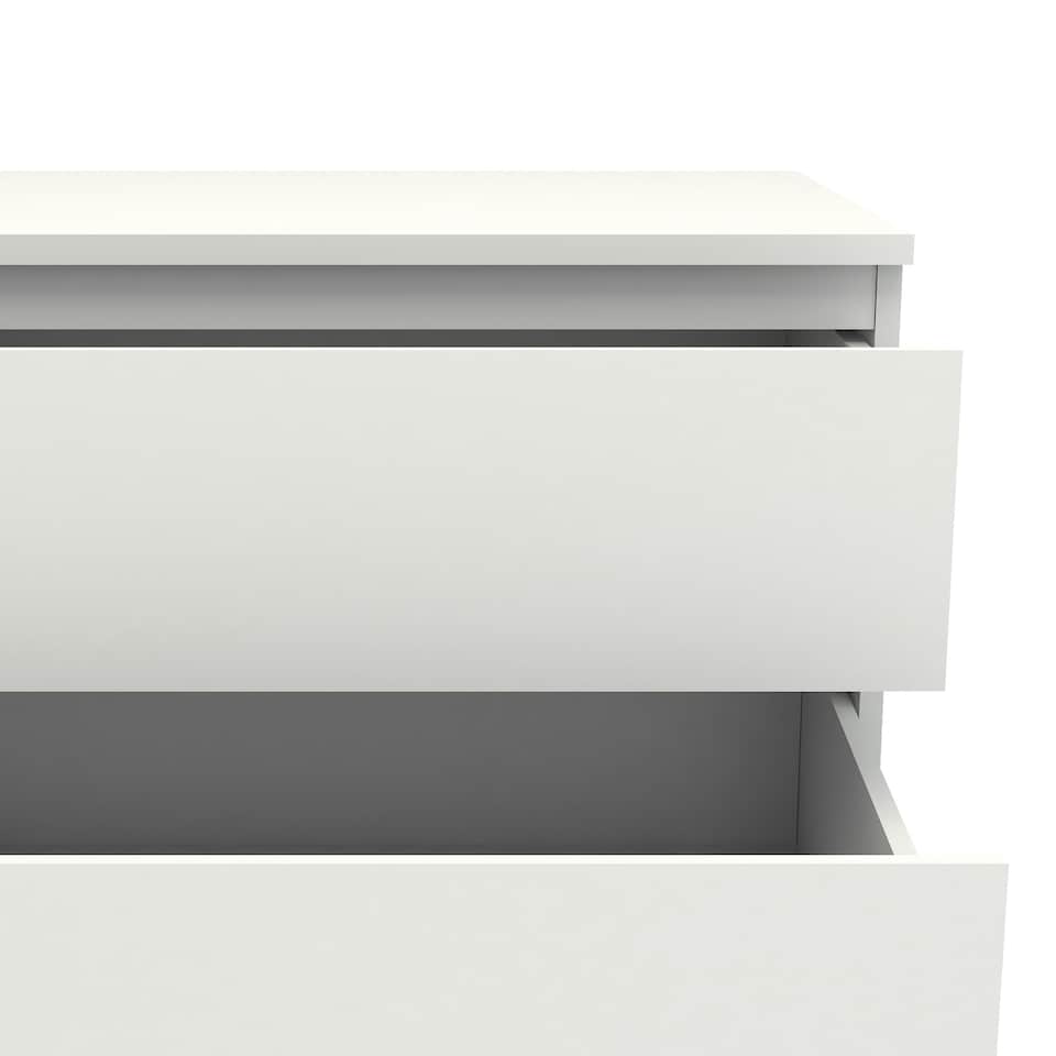 image 1 of Nova Narrow Chest of 5 Drawers in White