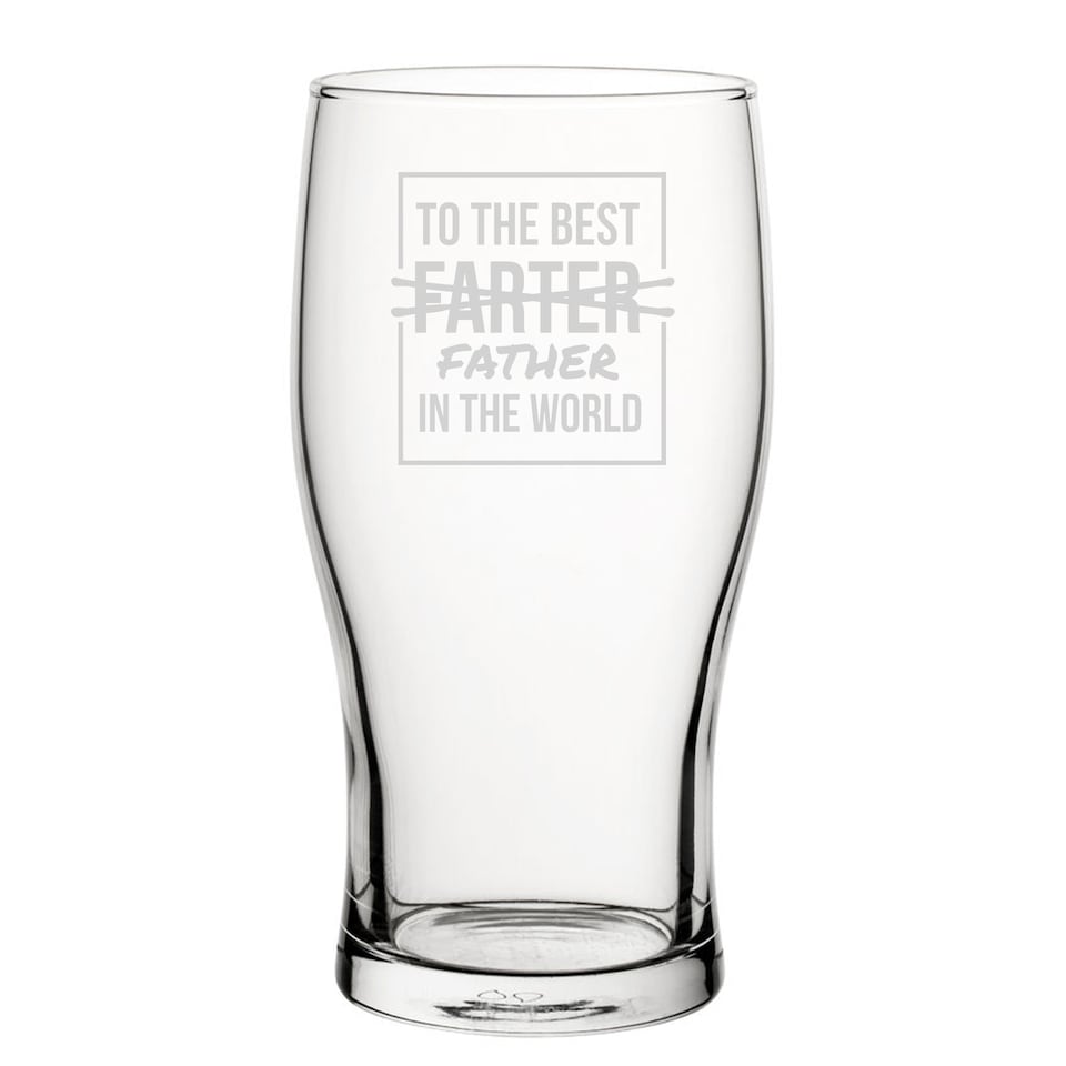 image 1 of Personalised To The Best Farter In The World Engraved Tulip Pint Glass