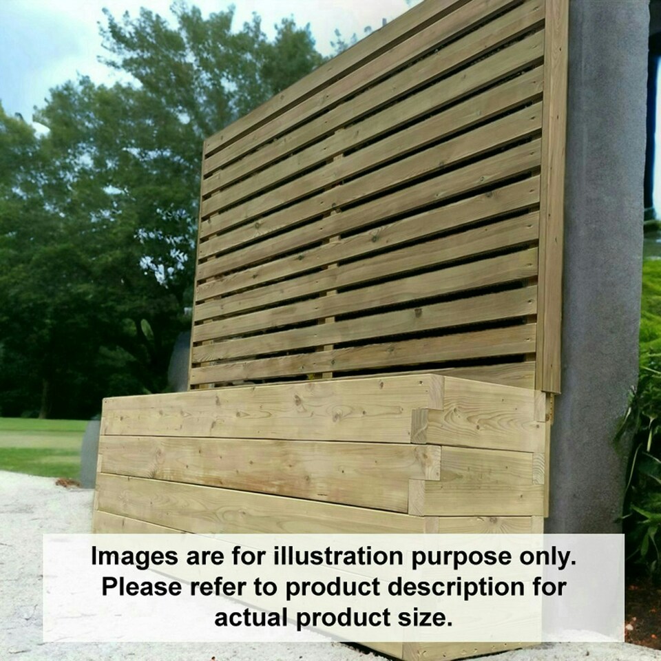 image 1 of Suffolk Planter and Trellis - Wood - L240 x W40 x H180 cm Brown