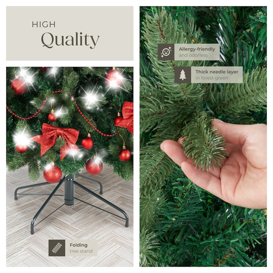 image 1 of Christmas Tree Prancer - artificial tree in green, injection moulded needles | Green | green | 7.5ft | 1