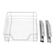 image 9 of Living and Home 2Pcs Metal Sliding Pull Out Wire Basket Organizer For 500mm Cabinet | Silver