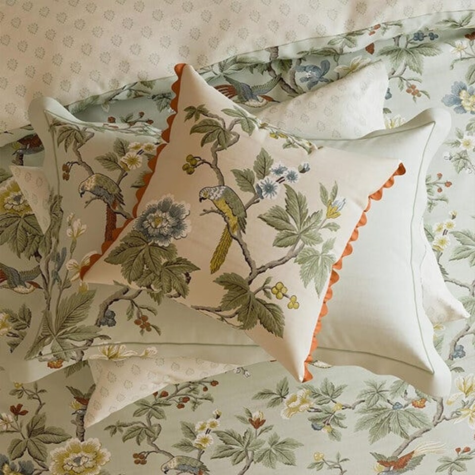 image 1 of Sanderson for National Trust Lophura Cushion 45X45cm English Grey