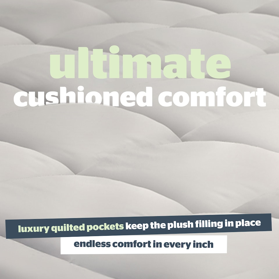 image 1 of Silentnight Anti-Allergy Ultimate Mattress Topper 1000, 10cm Thick | White | 1