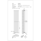 image 3 of Omeara - White Vertical Radiator H1600mm x W348mm Double Panel