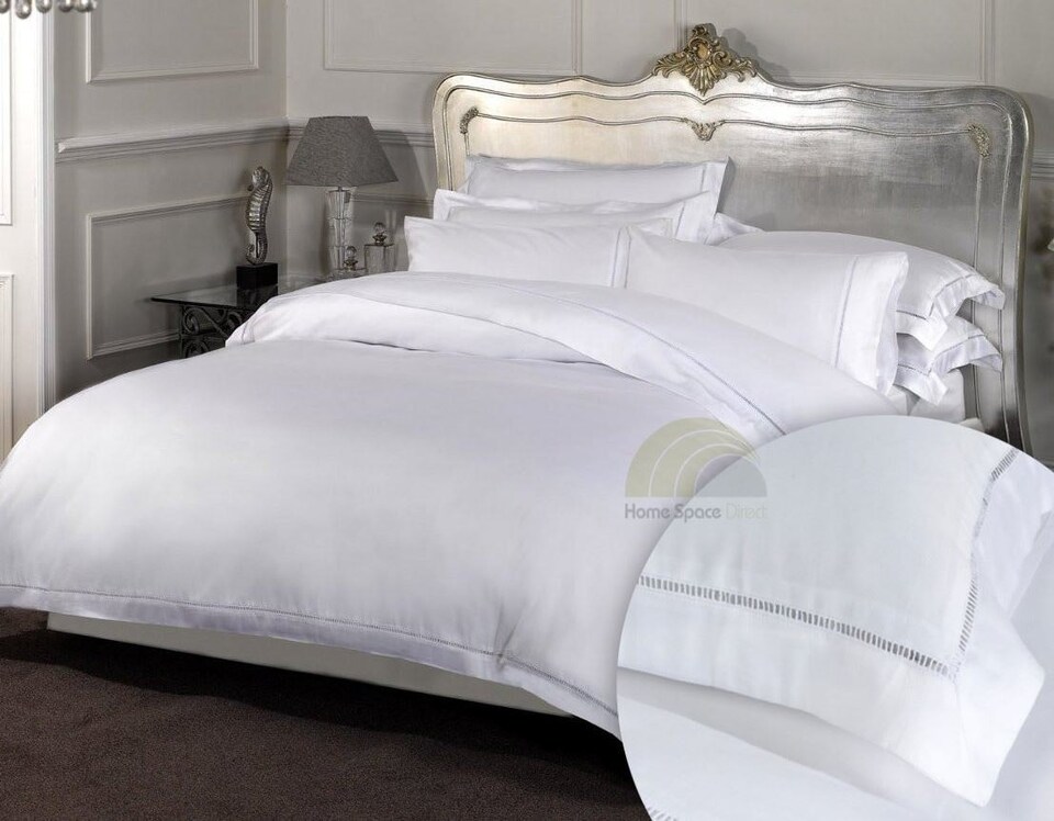 Dorchester 1000TC Duvet Cover Set - Double - White