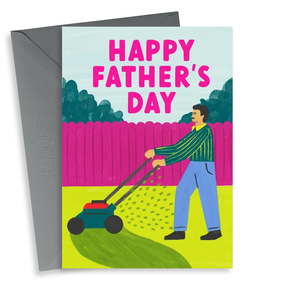 image 1 of Cute Lawnmower Father's Day Card