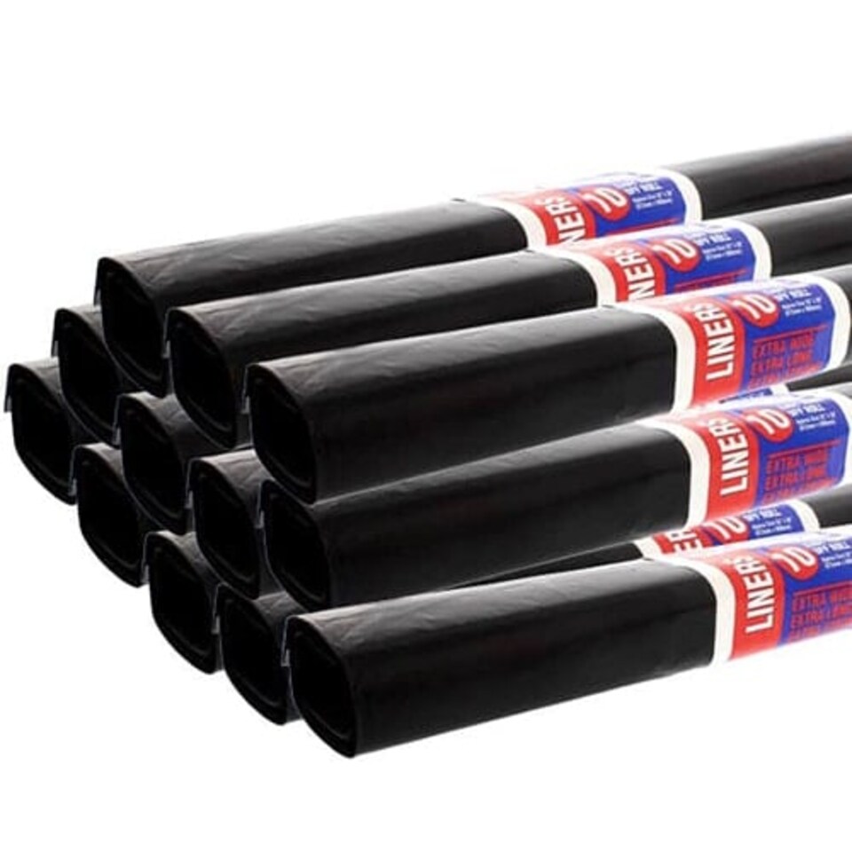 Black Bin Liners - 39 x 32 Inches / 99 x 81cm - Roll of 100