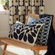 image 6 of Orla Kiely Abacus Flower Eyelet Curtains Navy Blue | 66X90"