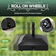 image 5 of Outsunny Garden Parasol Base 43kg Water or 60kg Sand Filled with Wheels | Black | Black