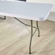 image 4 of Folding Table Trestle Camping Party Picnic BBQ Stall Garden Indoor Outdoor | White